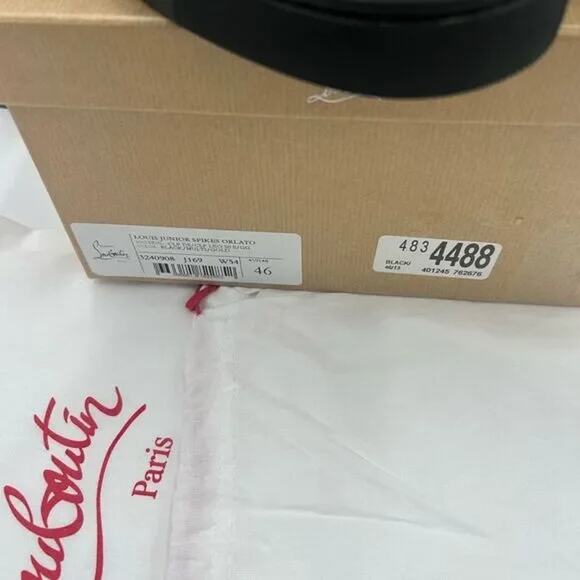 Men's Christian Louboutin, Louis Jr Orlato flat spikes size 46 made in Italy - Picture 7 of 7